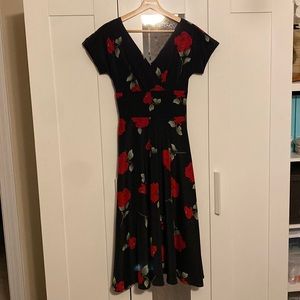 Gorgeous Stop Staring retro rose print dress